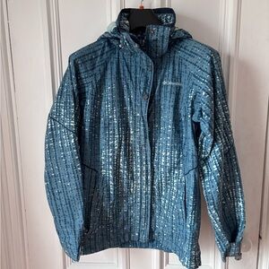 Women’s Columbia Omni Tech Blue Bugaboo Interchange Full Zip Hooded Jacket S
